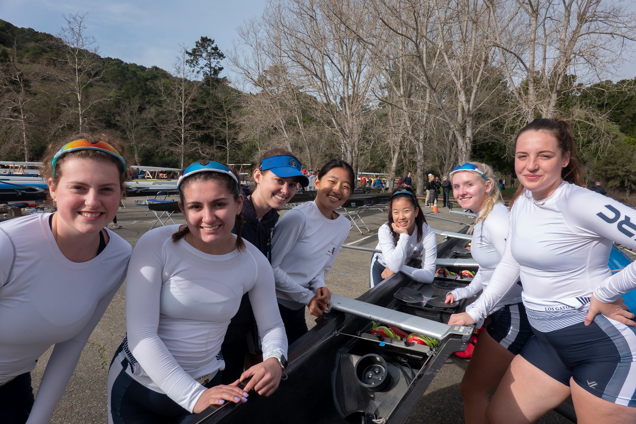 Los Gatos Rowing Club - Checking over our boats before we launch! Fault ...