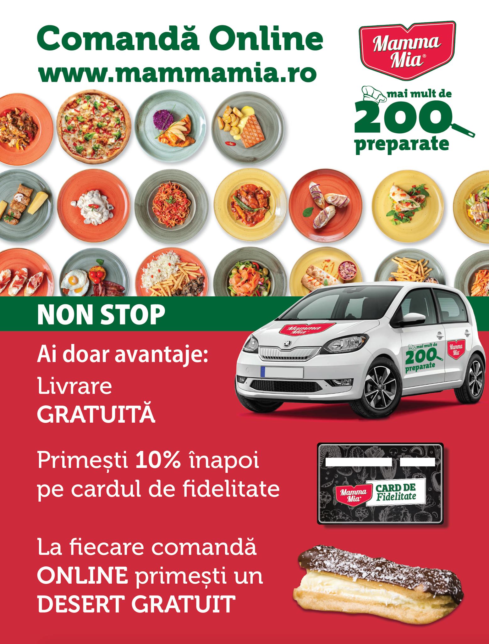 Mănanci și Caștigi Campania Restaurantului Livrare Domiciliu Mamma Mia Libertatea