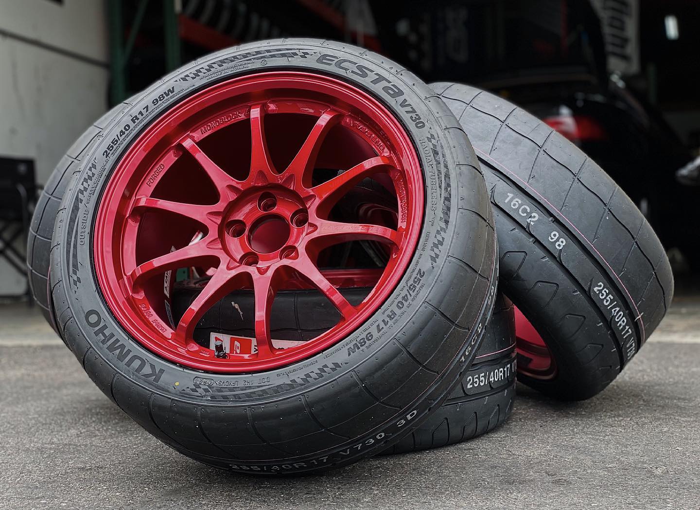 Track prep — 245/40/17 Yokohama Advan A052 on 17x9 WedsSport