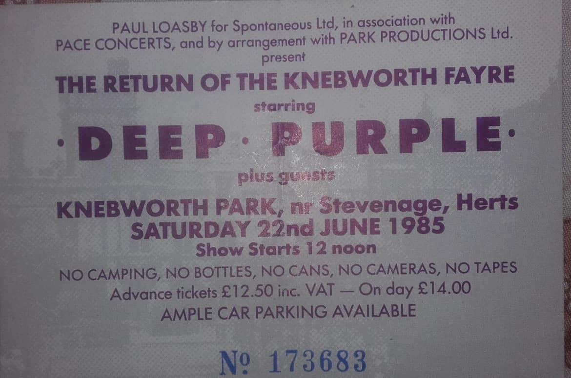 who was at knebworth to see deep purple 40 years ago?