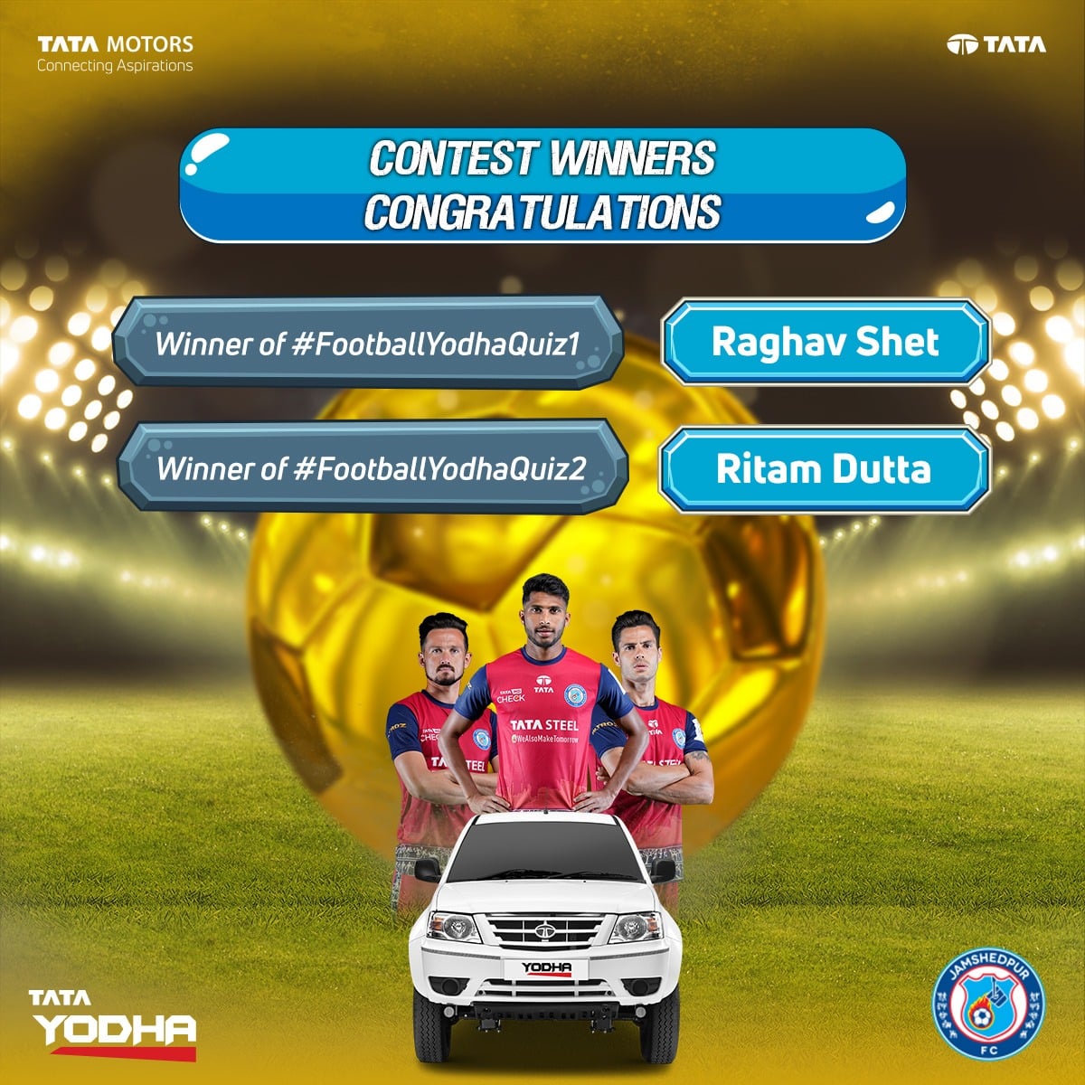 Tata Motors - Congratulations to Raghav Shet and Ritum... | Facebook
