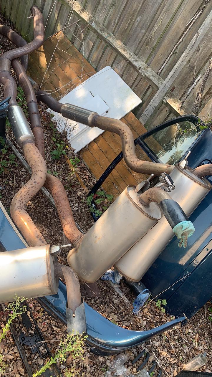 2017 M140i standard cat back exhaust & 2015 M235i standard exhaust with ...
