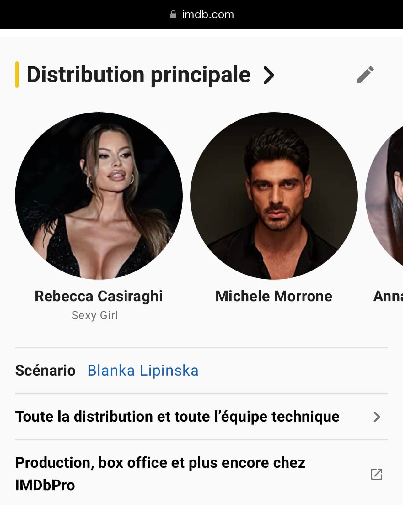365 Jours : Au Lendemain Rebecca Casiraghi
