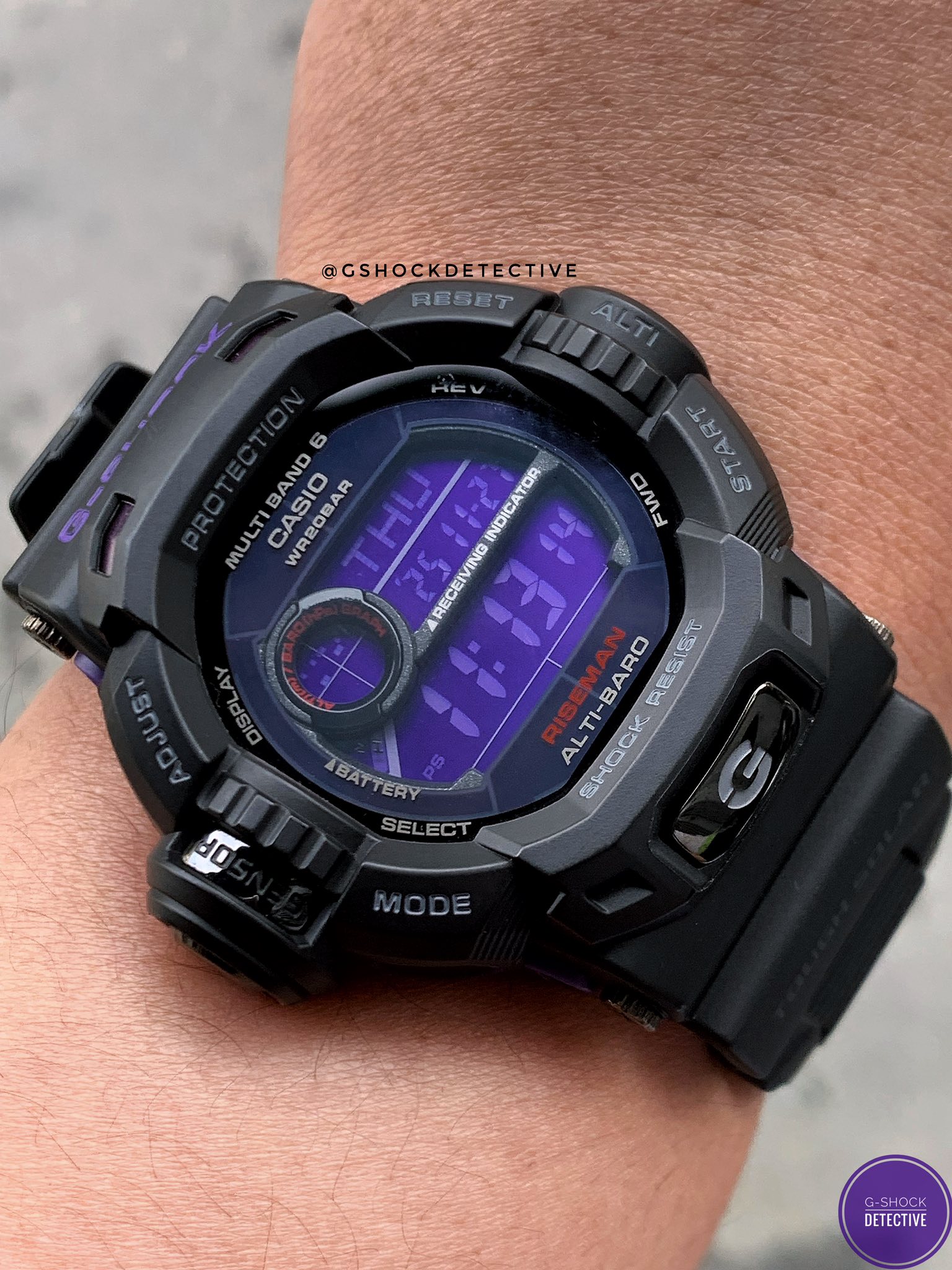 Riseman black purple watch