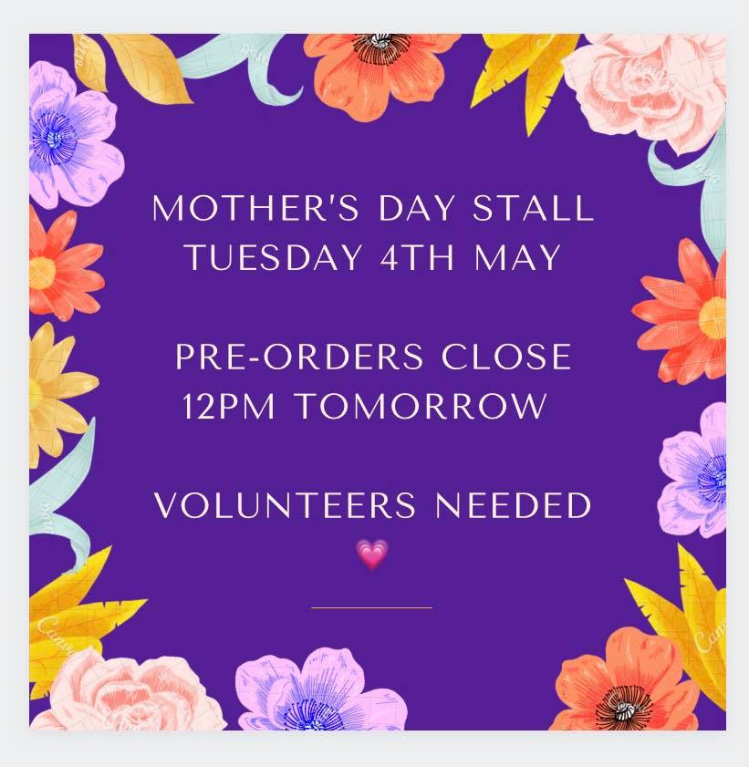 PNPS P&C Association - 🦋 Mother’s Day Stall - this Tuesday 4th May! 👩‍💻 ...