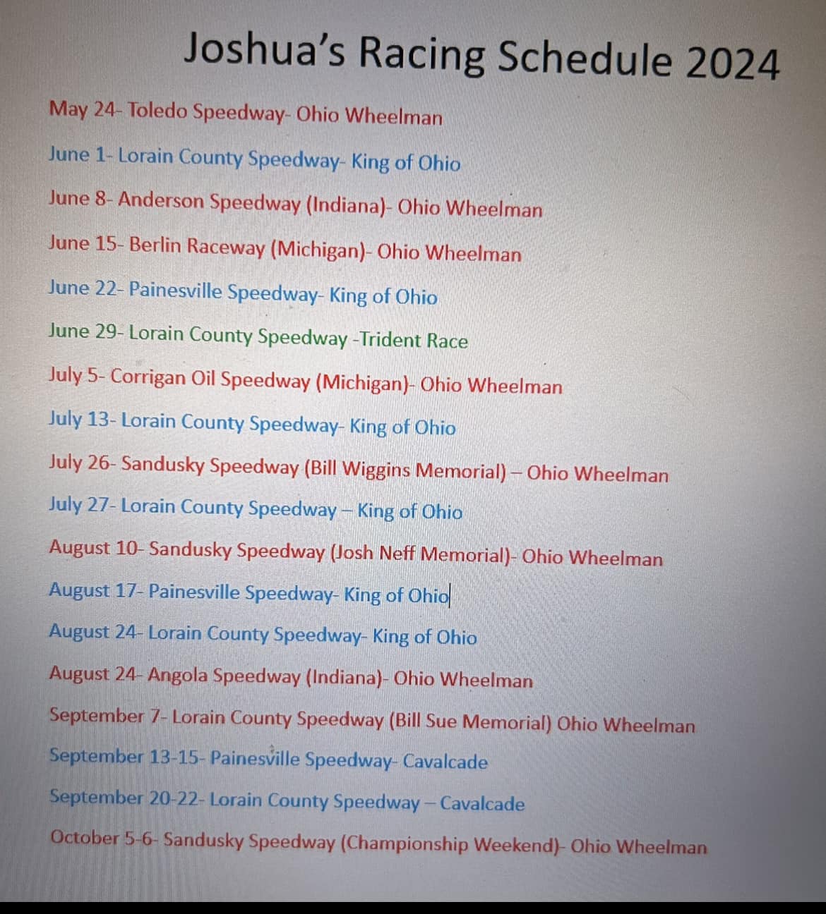 Joshua Way Racing