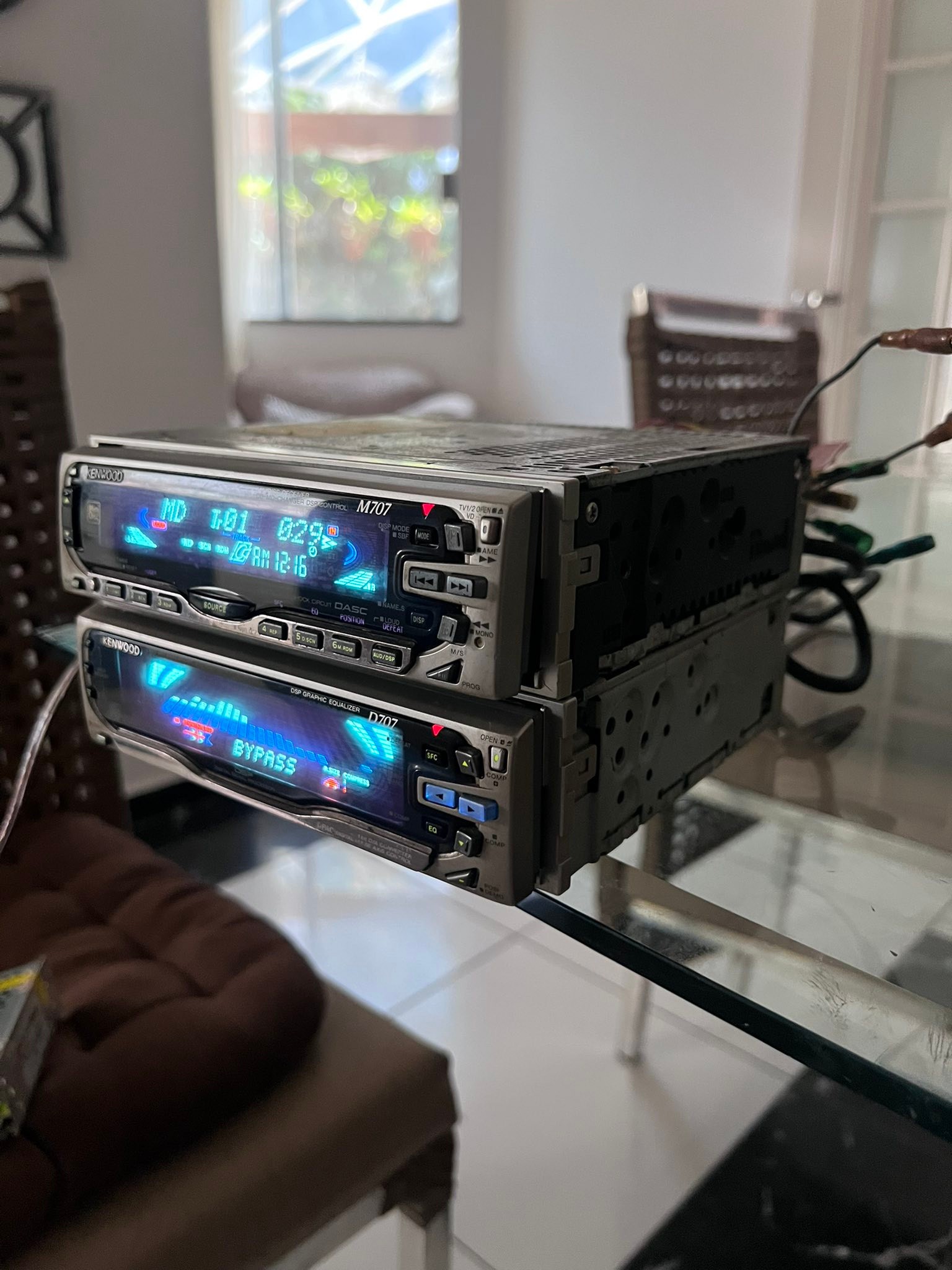 Kenwood 2din conjunto cd e md D707 e M707 apenas 1700 mais frete