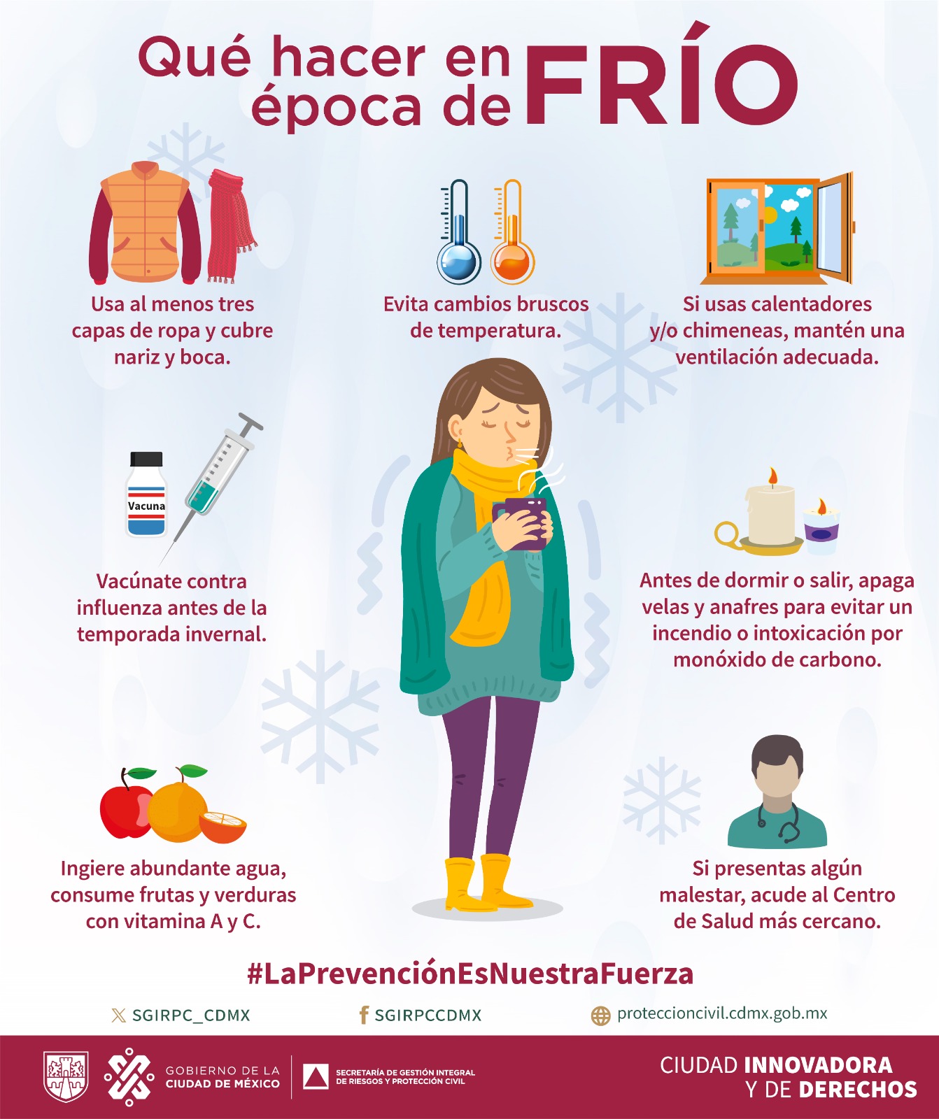 Ante las bajas temperaturas que se registran en la capital del país ...
