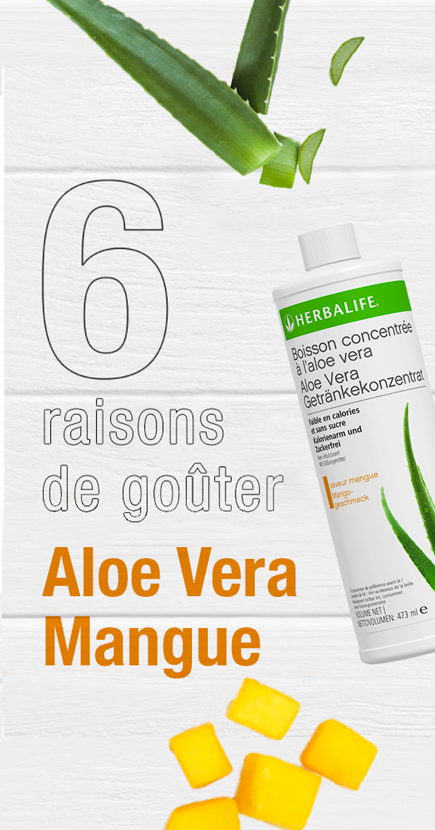 Boisson Concentrée Herbalife Aloe Vera Mangue 473 Ml - Neuf - Péremption 09/2026