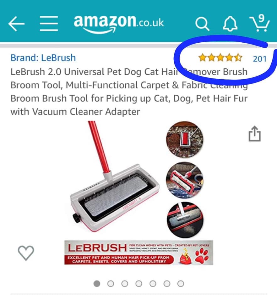Lebrush pet hair remover brush