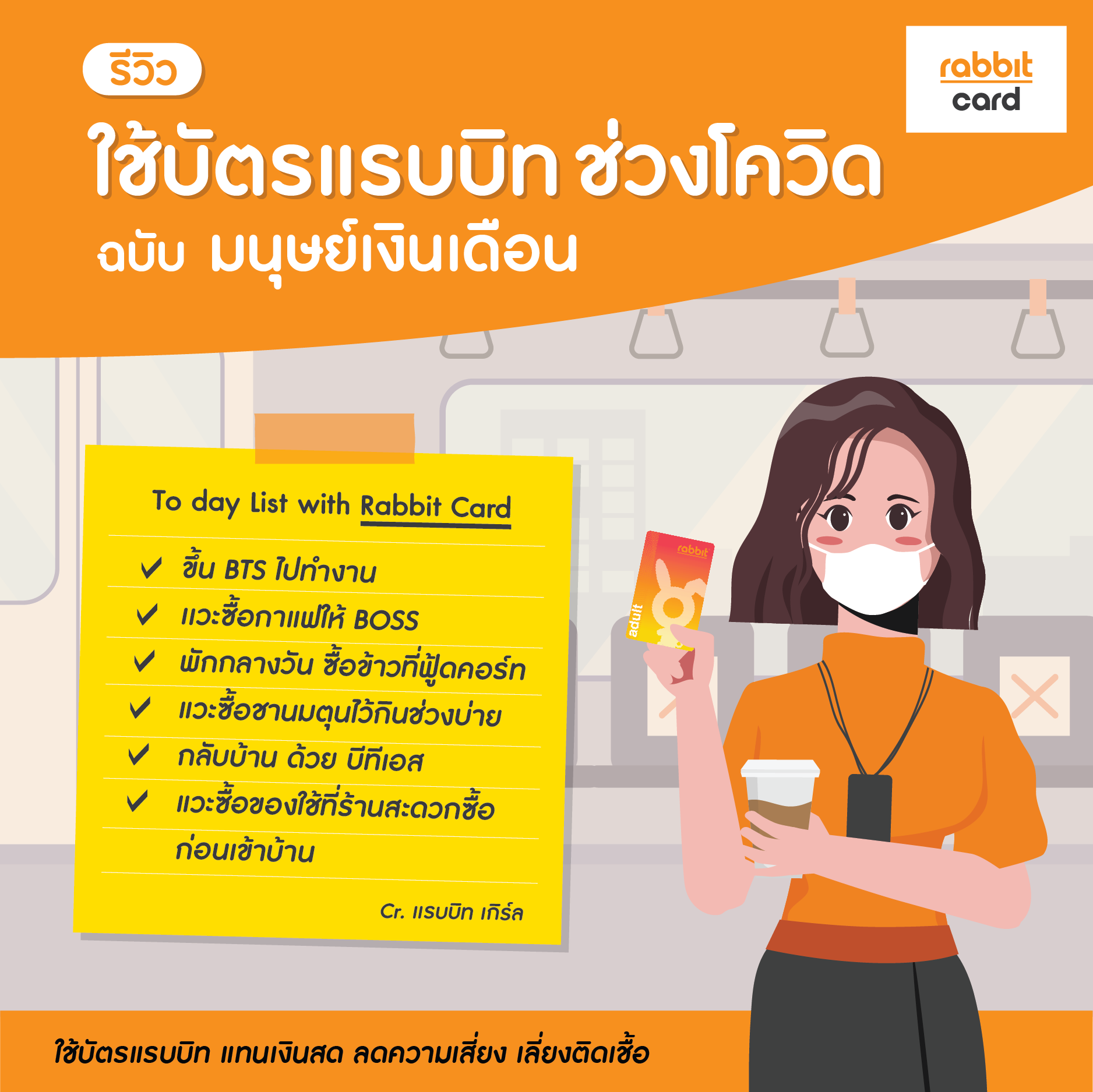 Rabbit Card - รีวิว #ใช้บัตรแรบบิท ช่วงโควิด... | Facebook