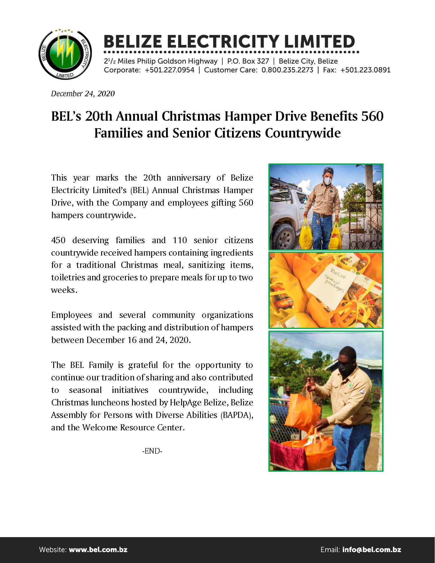 Press Release: BEL’s 20th... - Belize Electricity Limited | Facebook