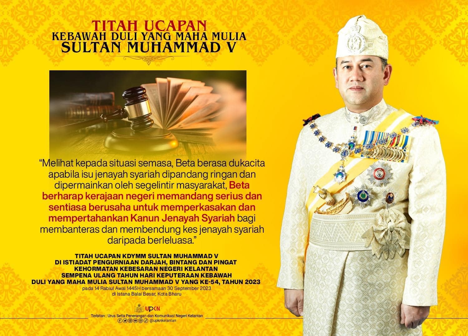 Titah Ucapan KDYMM Sultan Muhammad... - Pas Kawasan Pasir Mas | Facebook