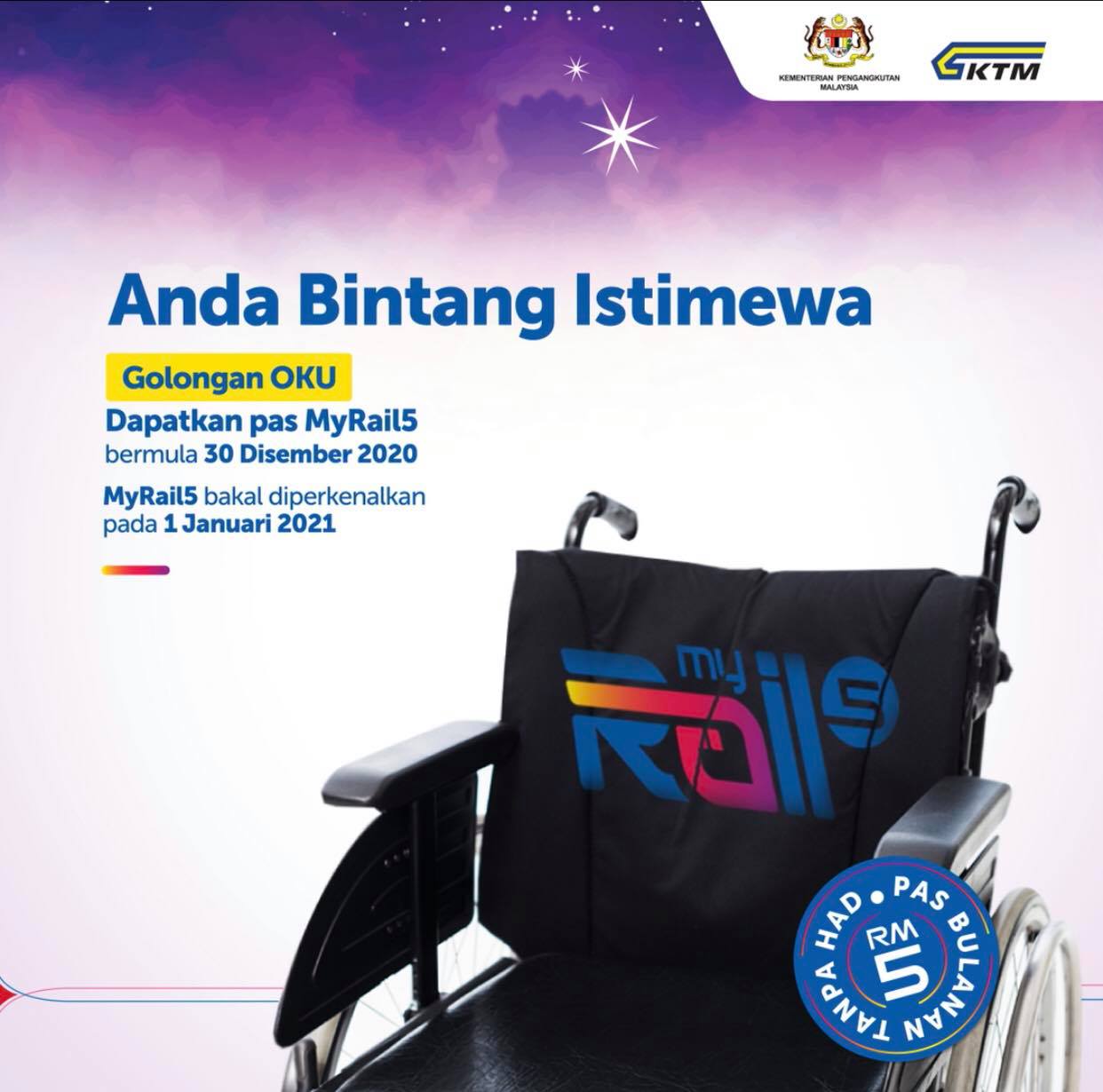 KTM Berhad - KTMB memperkenalkan MyRail5, pas perjalanan...