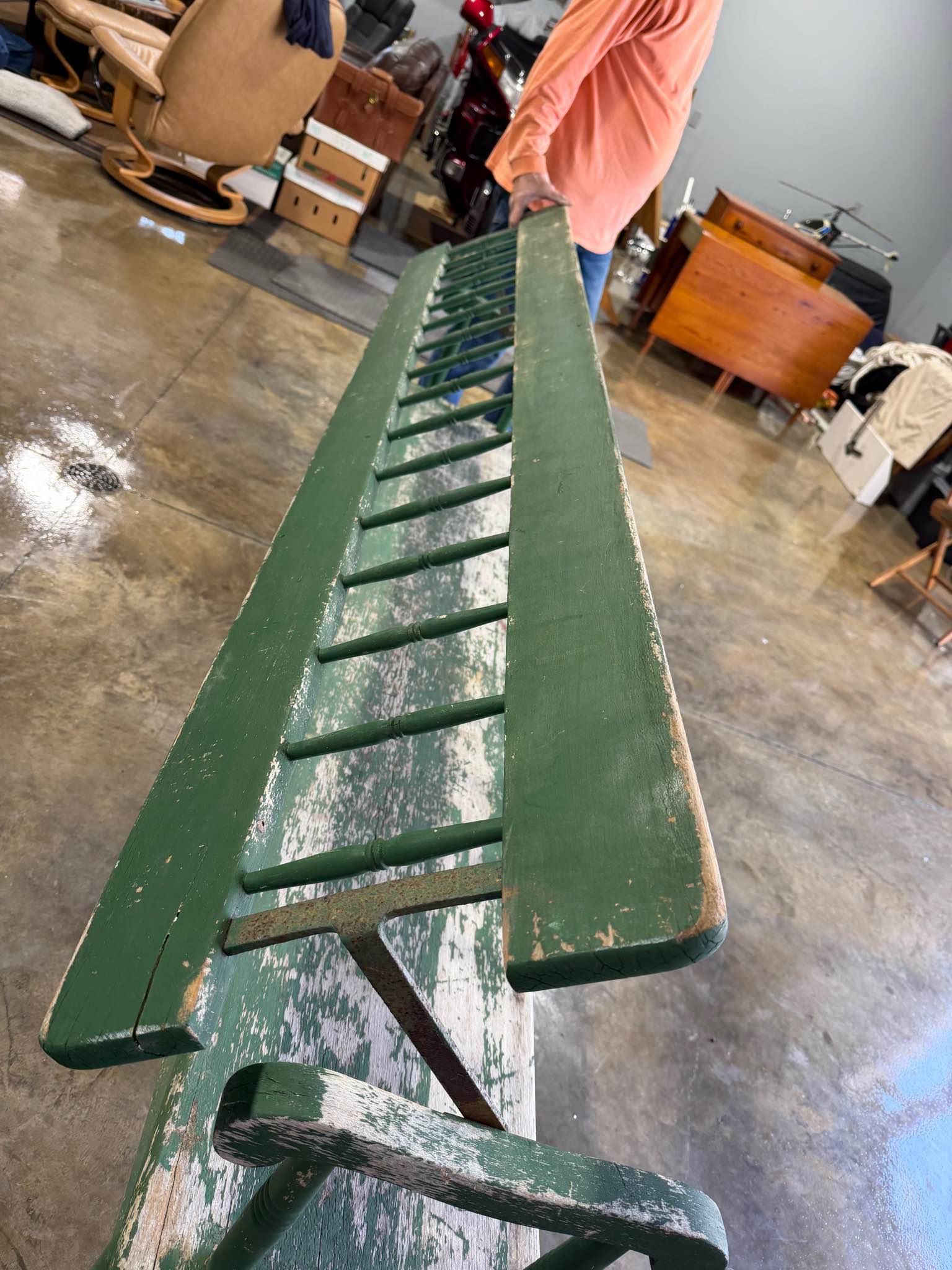 Vintage Railroad reversible wooden bench - Outdoor Chairs, Benches ...