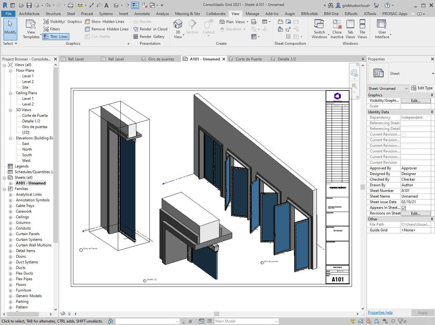 Grid Studio - BIM PRO - Clase de Puertas LOD 400 - Revit... | Facebook