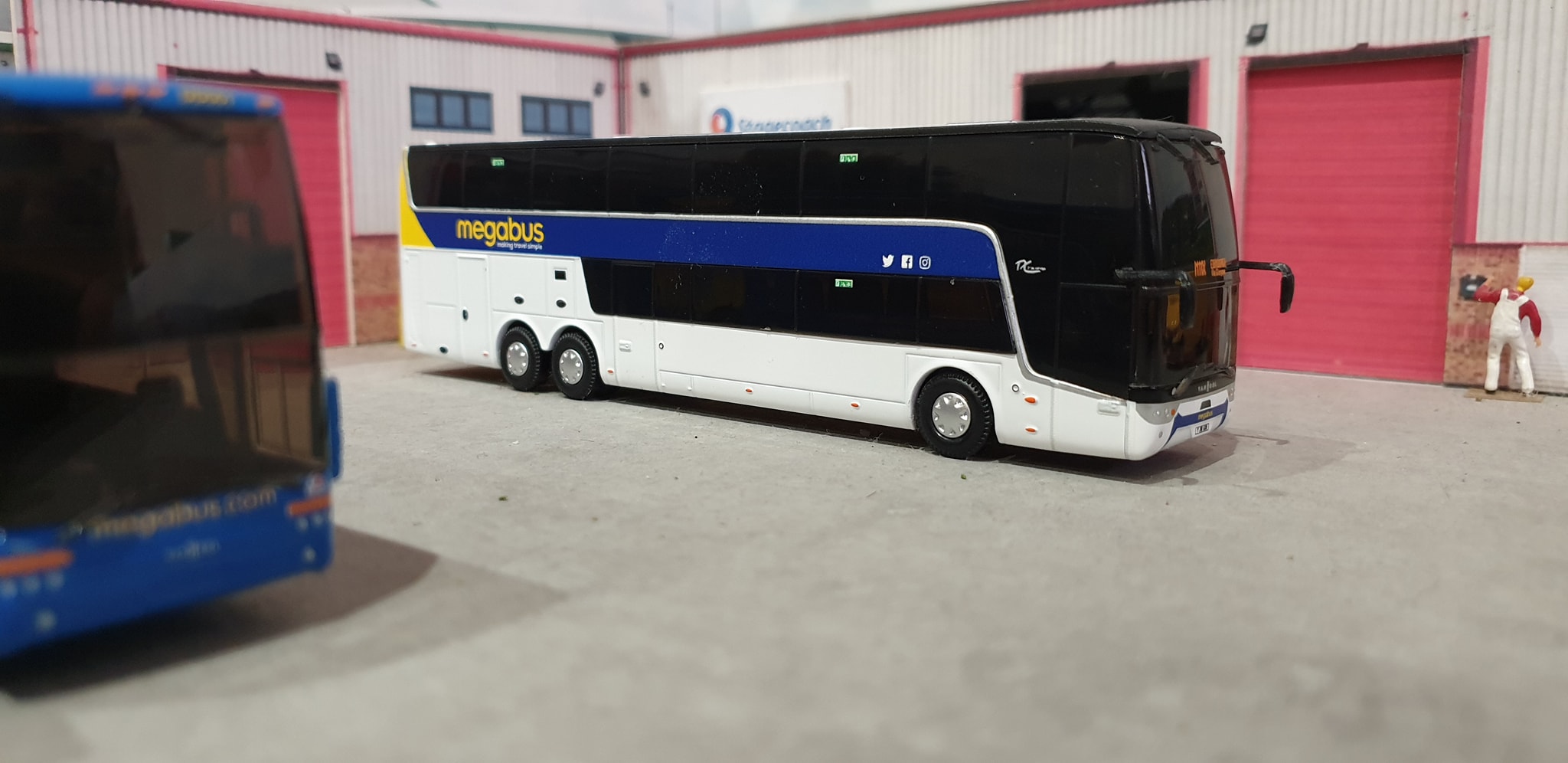 The impressive Van Hool Astromega TX in basic white livery is back