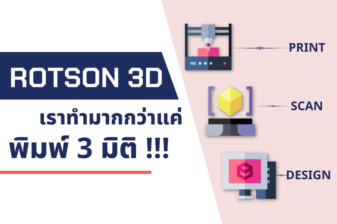 บริการงาน 3 มิติ ครบ จบ ที่เดียว ต้อง Rotson3D‼️ ไม่ว่าจะเป็น พิมพ์ ...