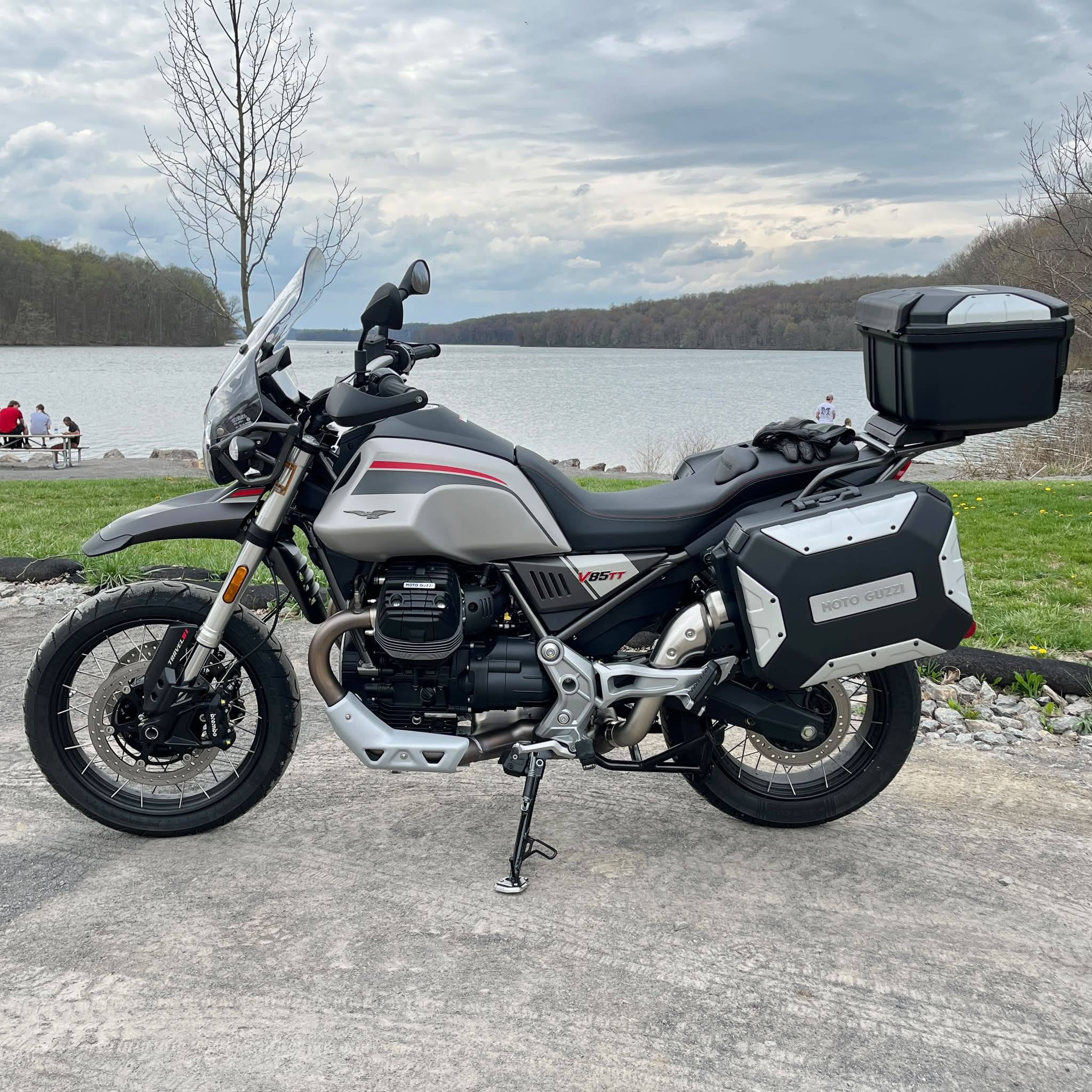 2022 Moto Guzzi V85TT Travel for sale with 7500 miles and mistral