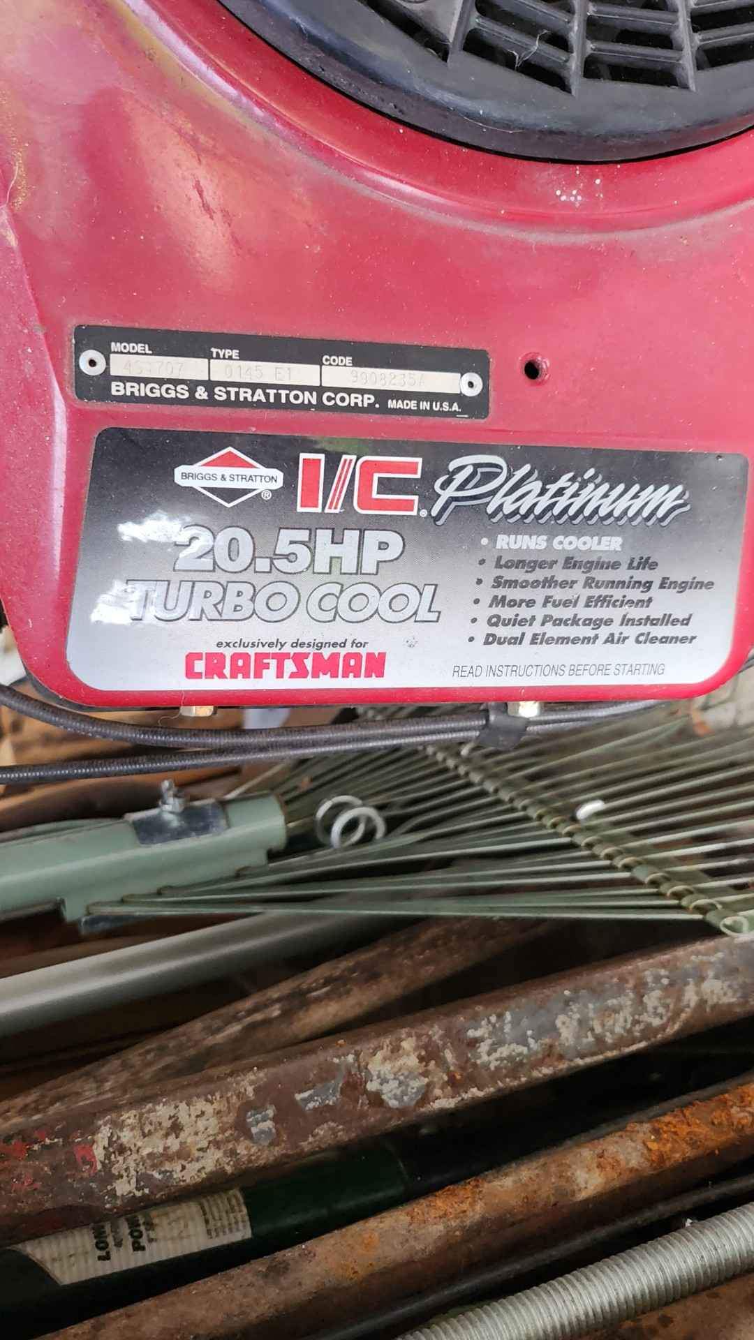 20.5 HP Turbo Cool Craftsman Briggs & Stratton I/C Platinum Mower ...