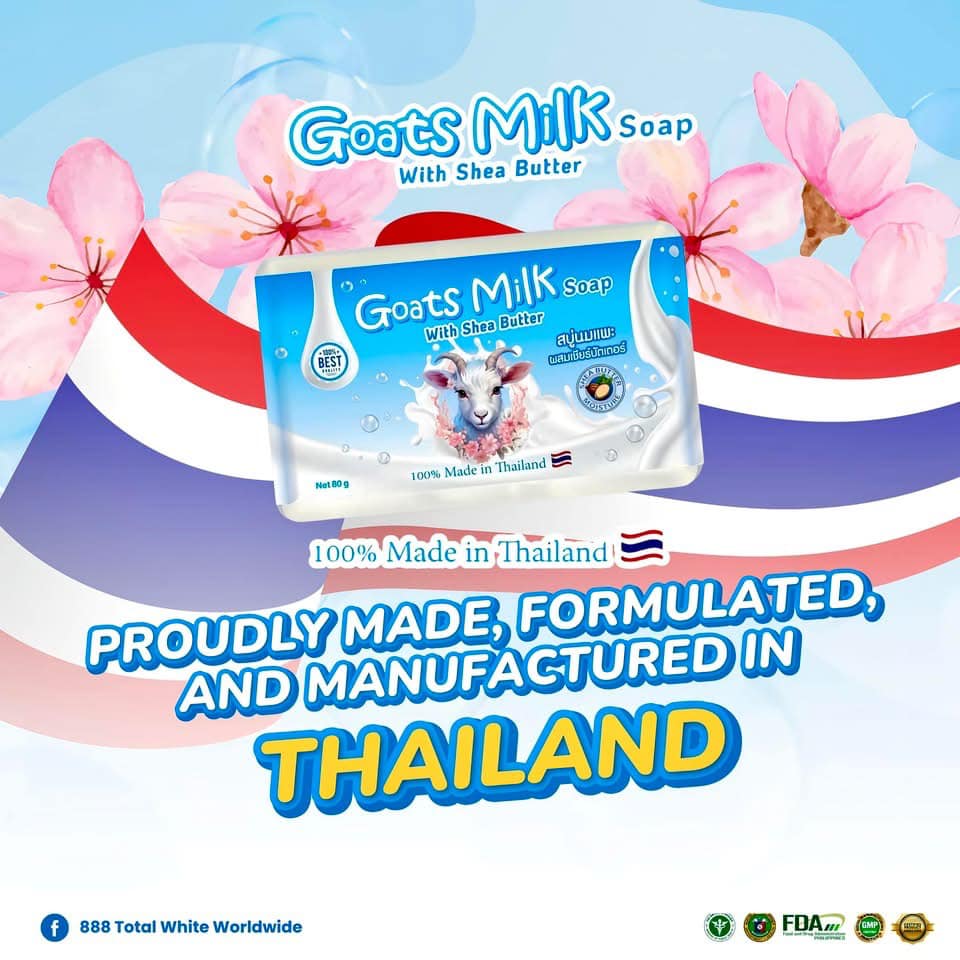 angie secret glutathione goat milk soap Goats With Shea Butter 🐐🥛🧈🫧 — Proudly Made, Formulated and Manufactured in Thailand 🇹🇭 FDA Approved in Thailand and Philippines Certified Product Analysis GMP Certified Top-Grade Premium Ingredients Serving you numbzin