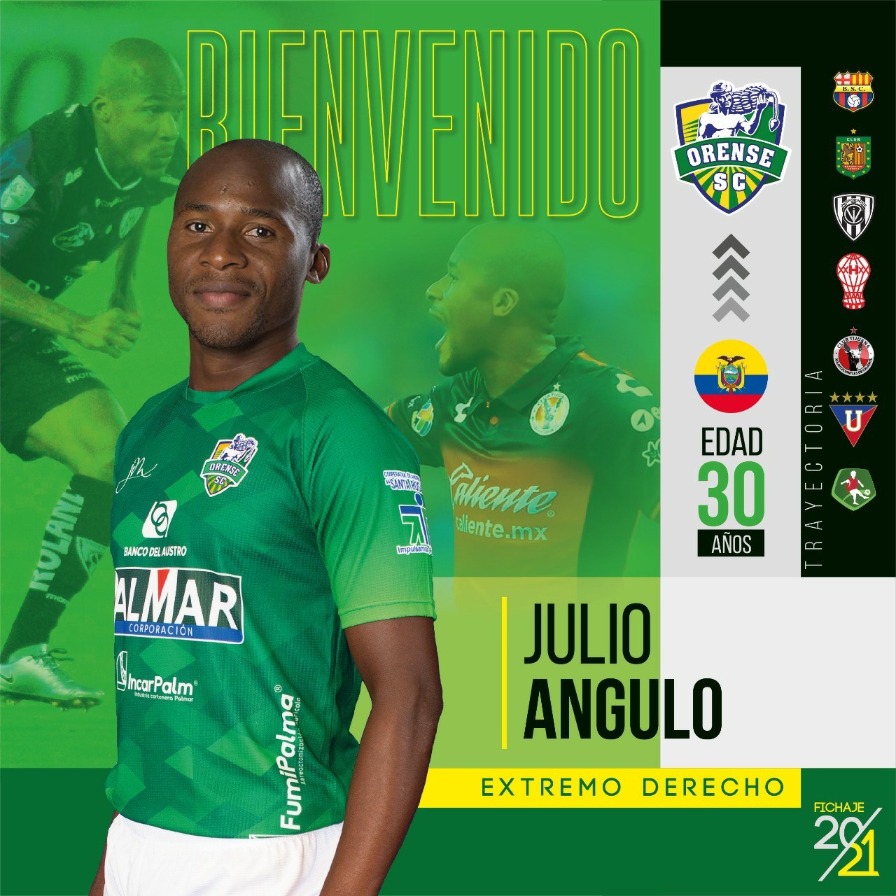 Deporte - El delantero ecuatoriano, Julio Angulo, es el nuevo fichaje ...