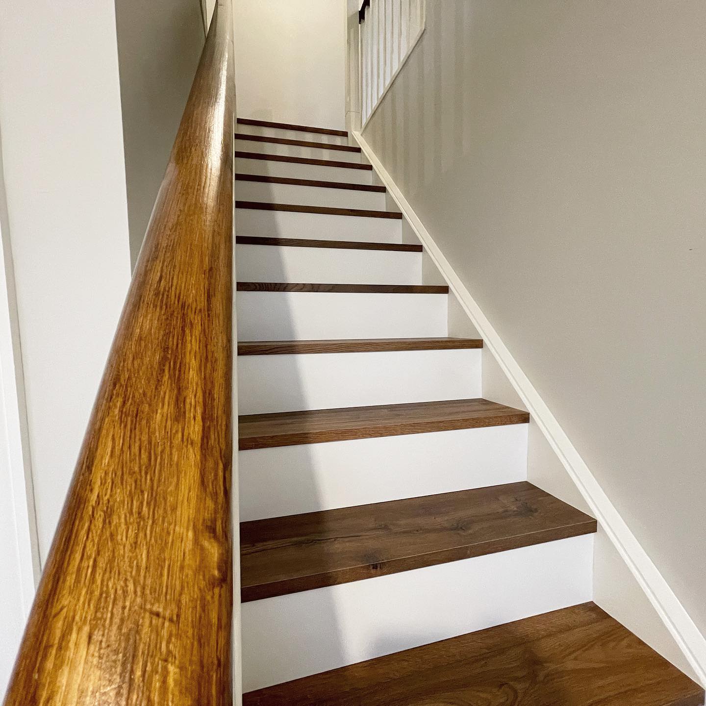 Steps Flooring - Half and half stairs makeover done in a...