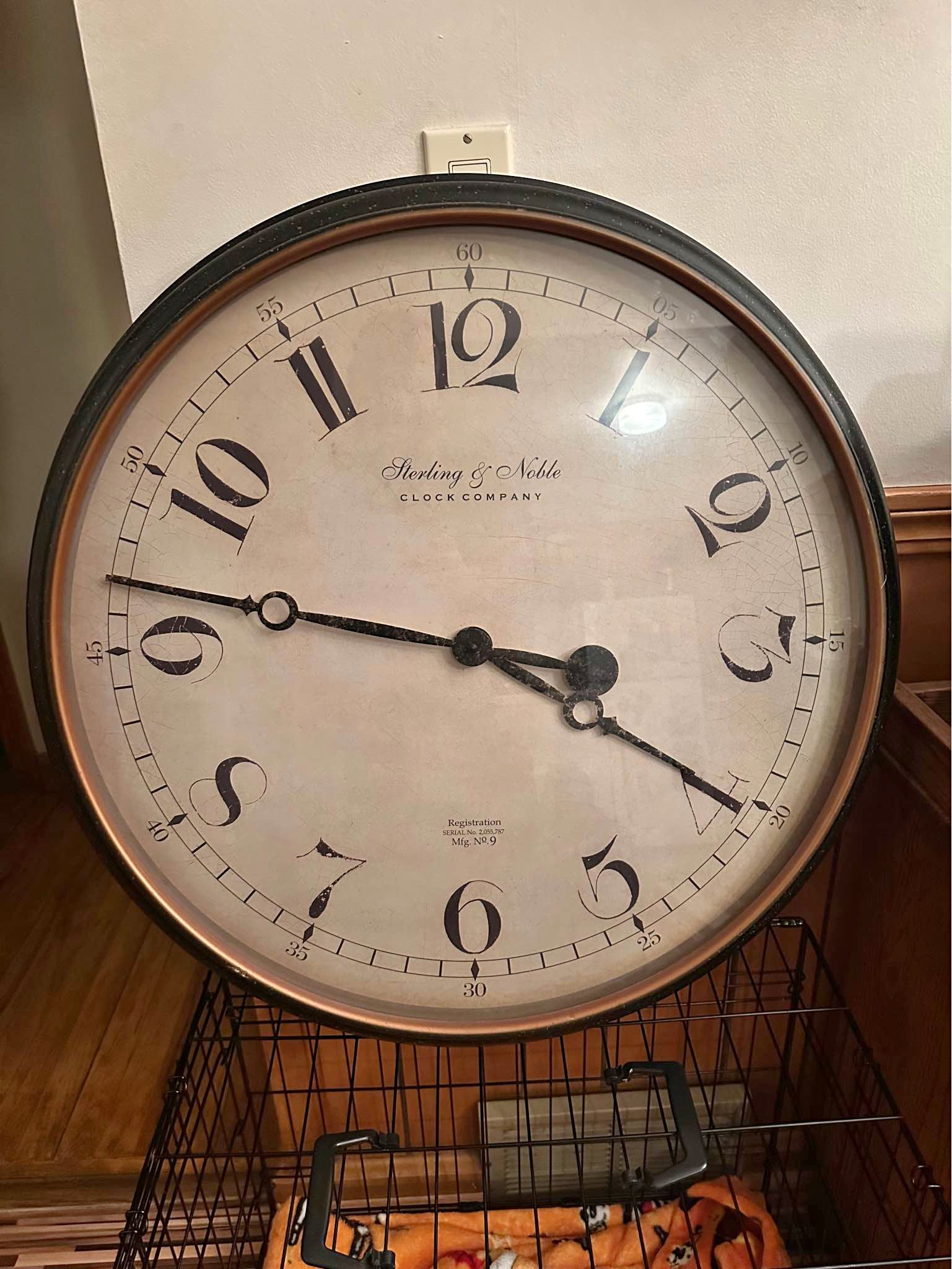 🕰️ Large Vintage-Style Wall Clock – Sterling & Noble - Wall Clocks ...