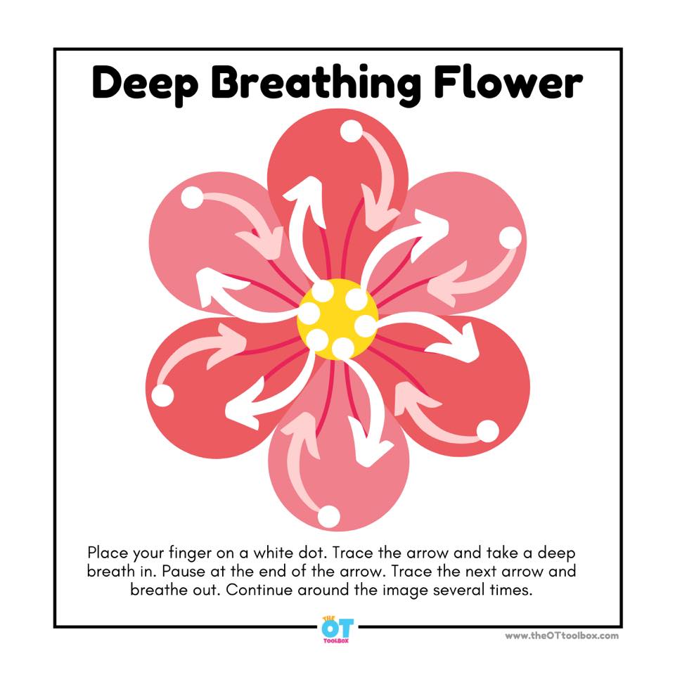 The OT - Deep breathing flower exercise! 🧘‍♀️ 🌸 https://www ...