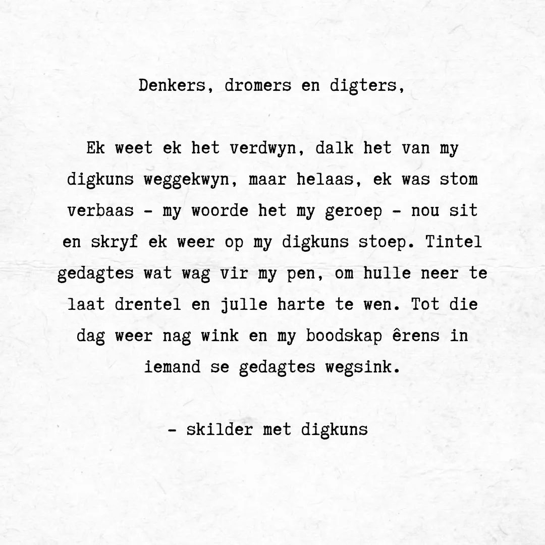 Denkers, dromers en digters, 