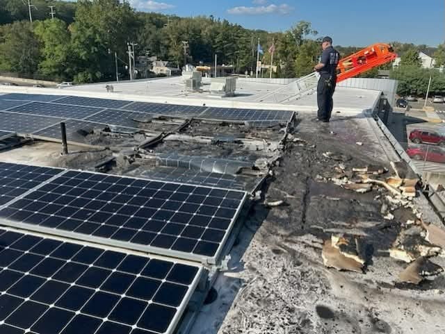 Solar Paneling Burning on a Building in Norwalk | Facebook