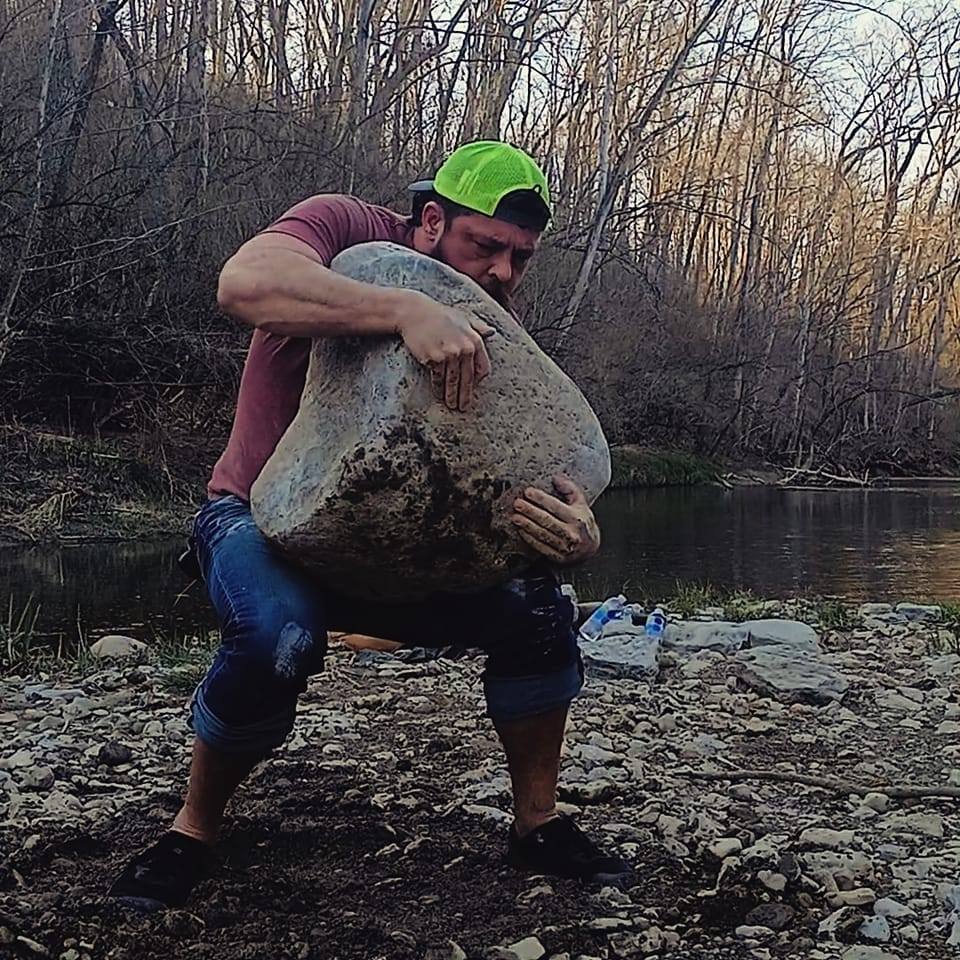Catching a 319 Stone, while sliding forward, is a great core workout ...