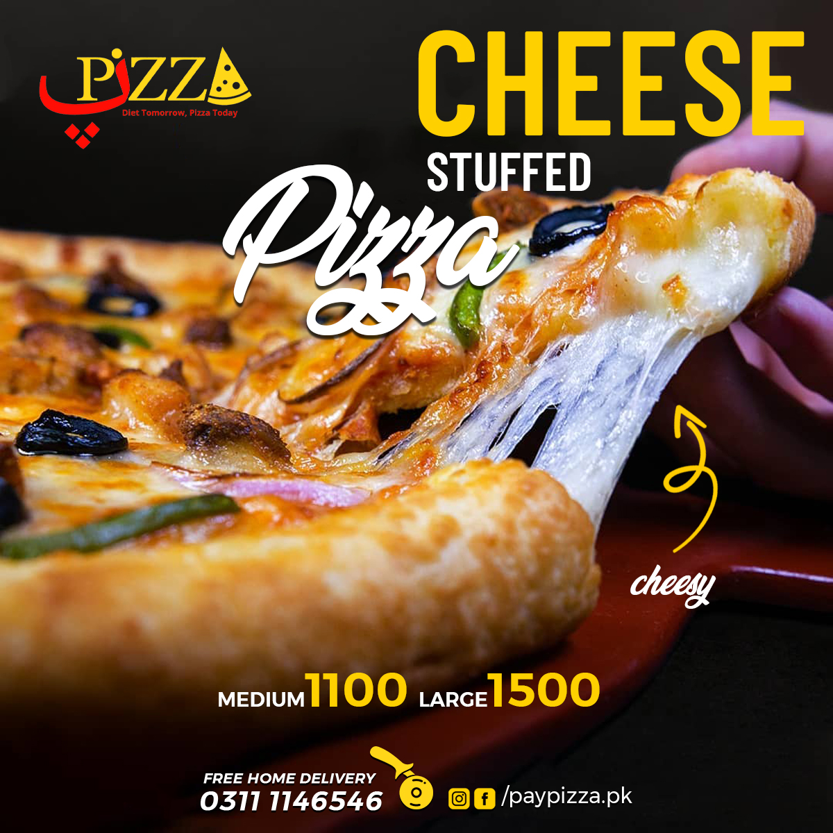 پ Pizza - 😍 Satisfy your cravings with our Cheese-Stuffed... | Facebook