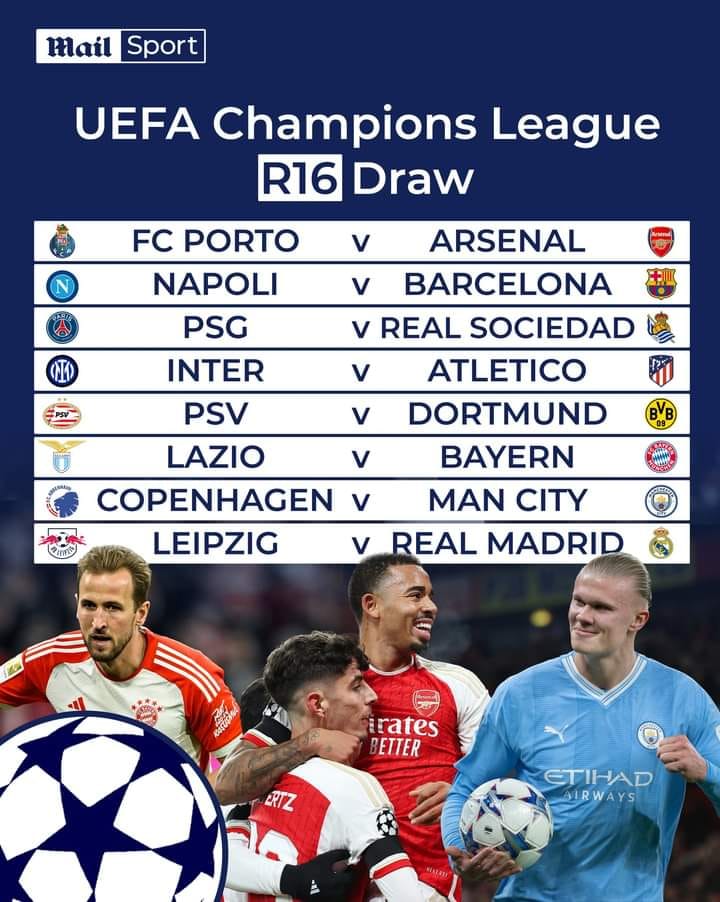 Richie - The R16 draw is here! Exciting matches coming...