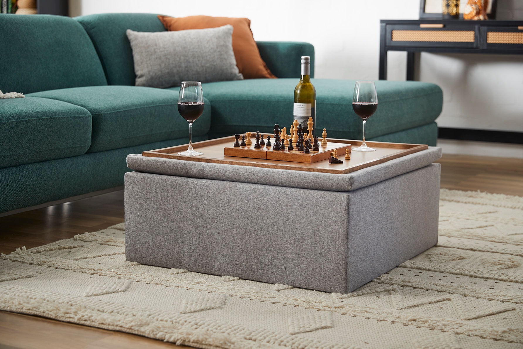 A storage ottoman by day and a... - Fantastic Furniture