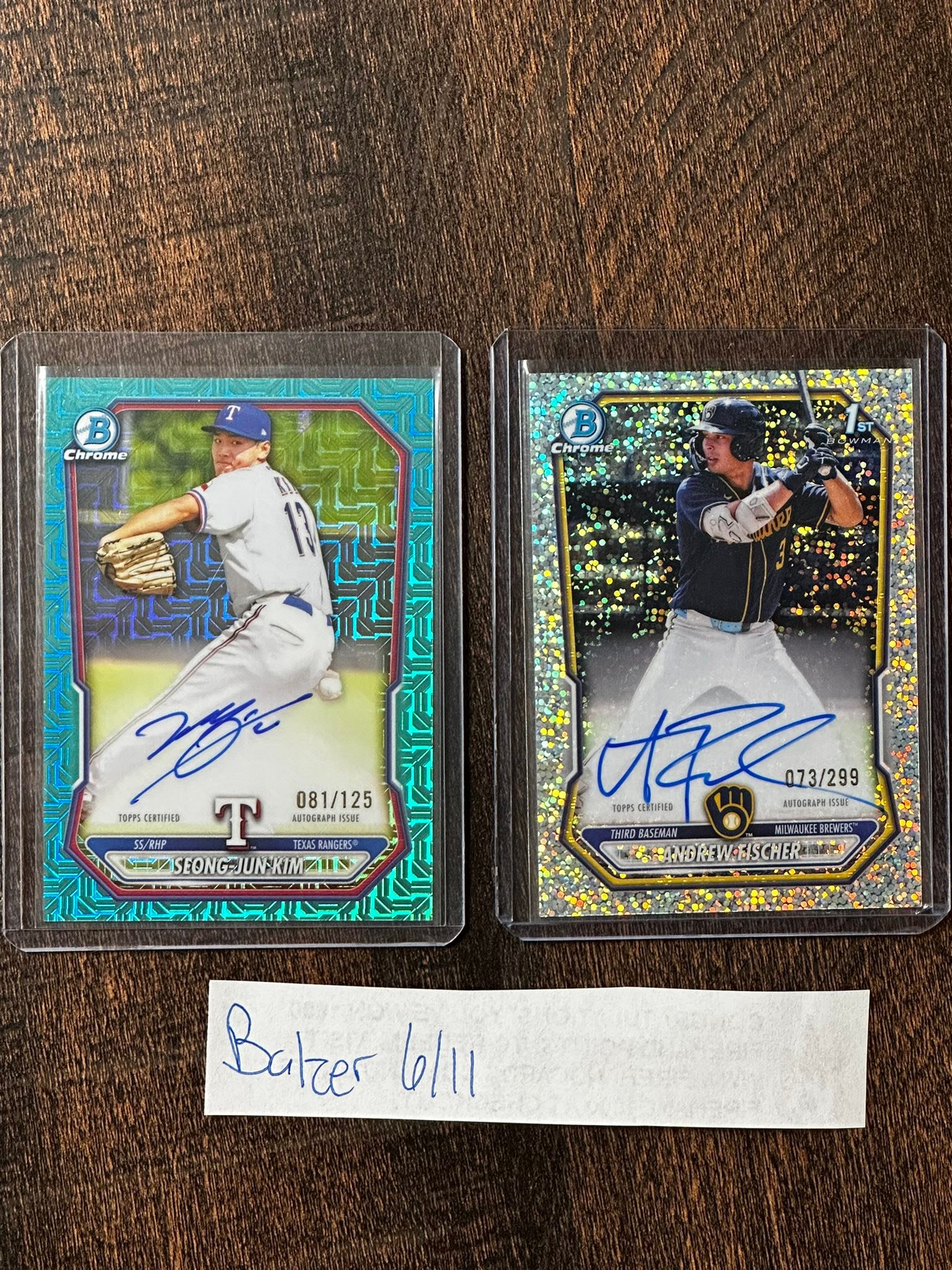 2026 Bowman sports cards for sale: Seong-Jun Kim and Andrew 