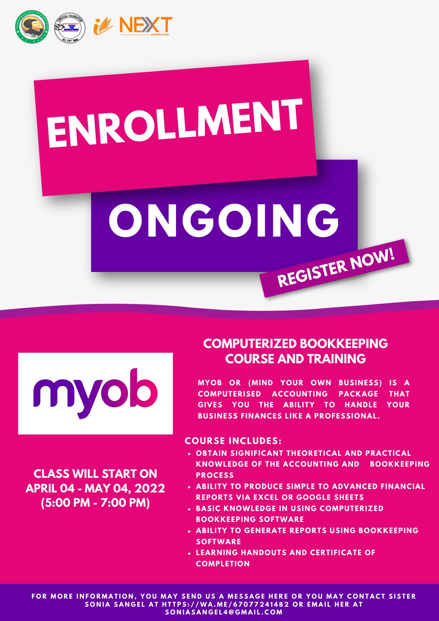 Canossa Bookkeeping Course - 📣 ENROLLMENT IS NOW OPEN ‼️ We are now ...