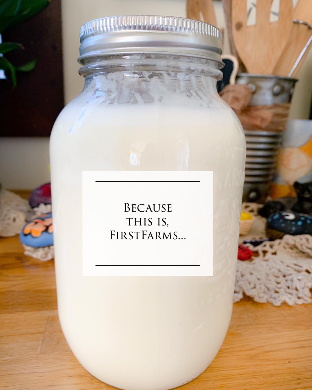 Our very first Home Milked milk, thanks to Miss Gigi our Canadian cow ️ ...