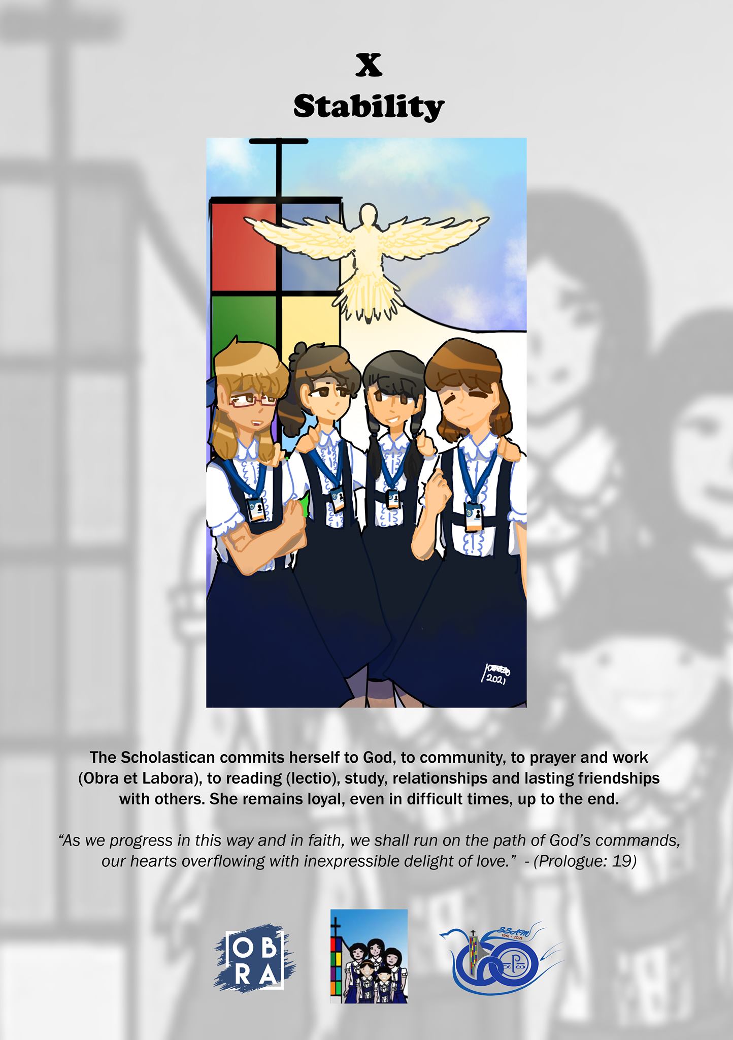 The “10 Hallmarks of Benedictine Education #redraw Challenge” is a ...