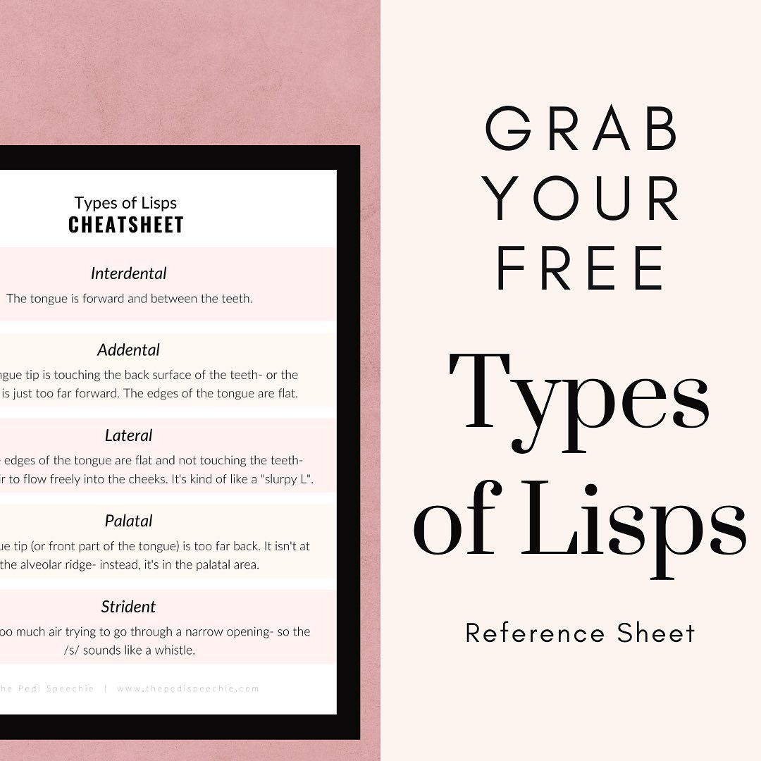 The Pedi - TYPES OF LISPS FREEBIE When we understand what TYPE of lisp ...