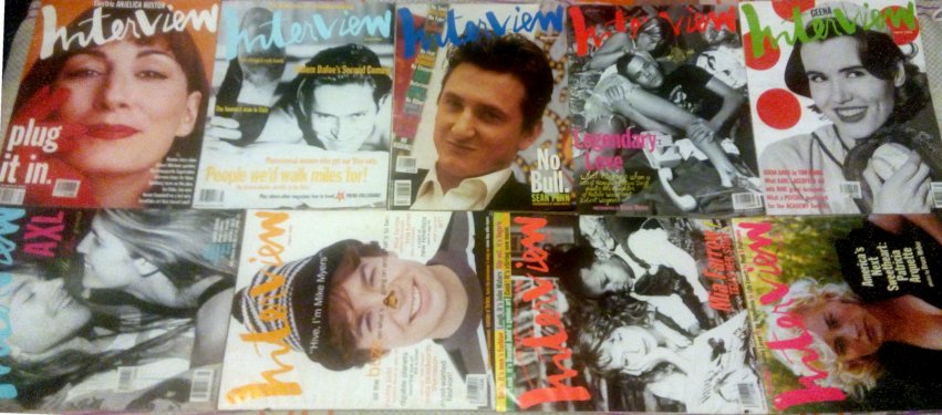 Interview Magazine Printed Originals and Digital Copies
