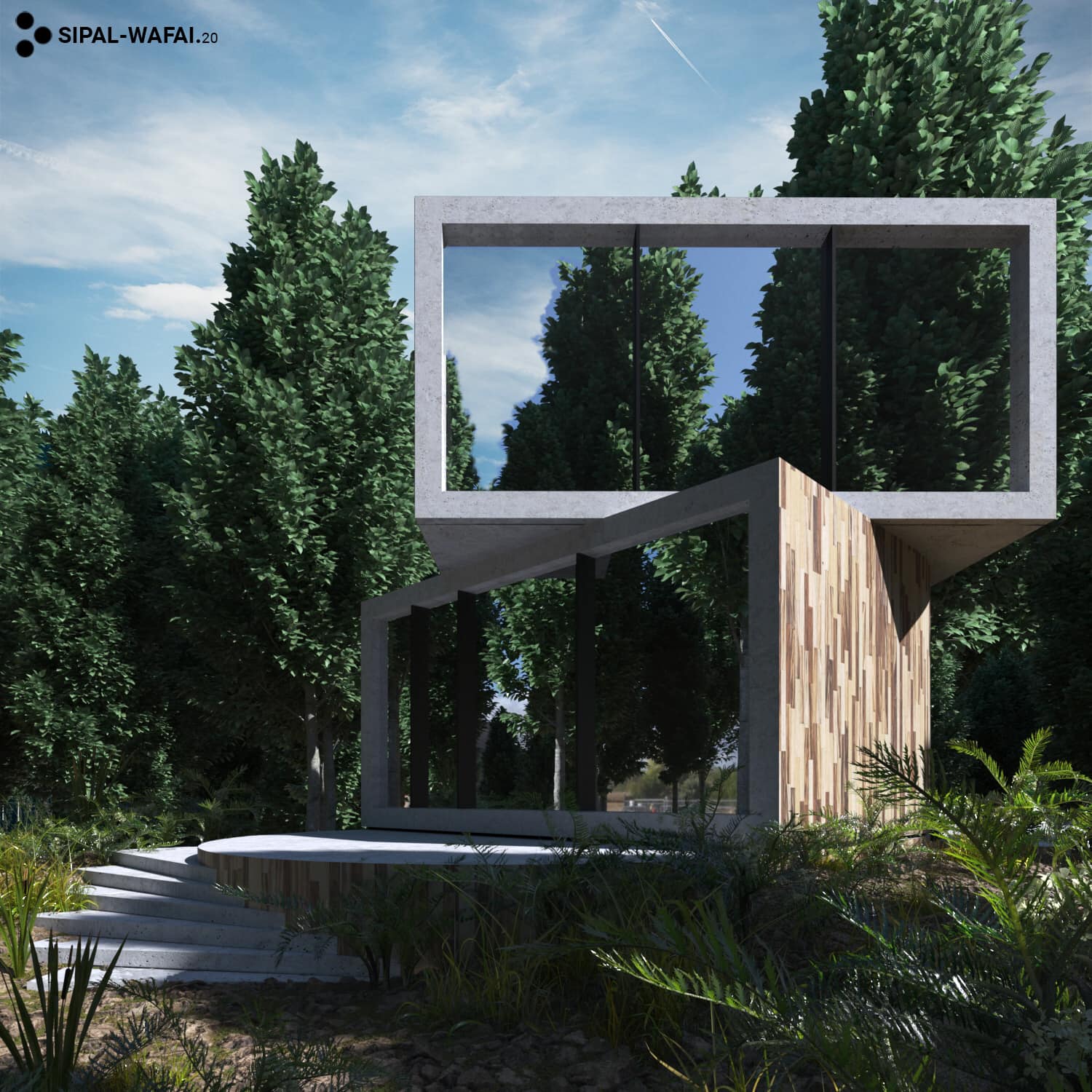 A cottage with a vertical rotation_... - Amazing Architecture