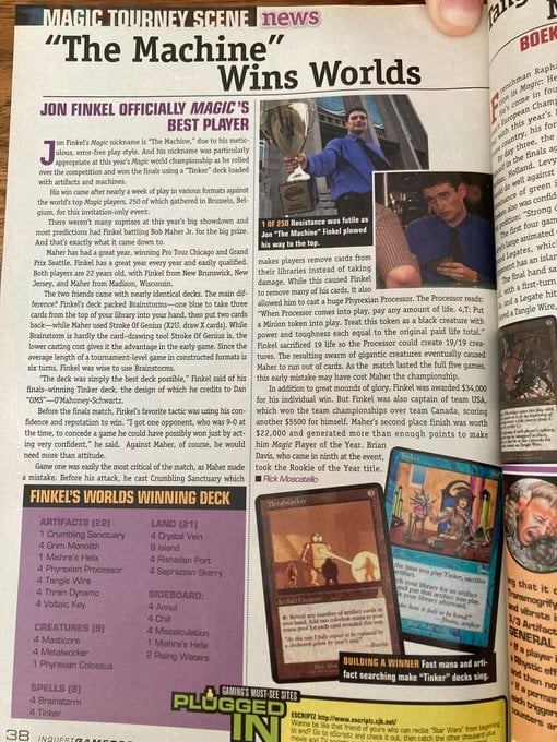 Just got my hands on INQUEST magazine, October 2000 issue. Wild