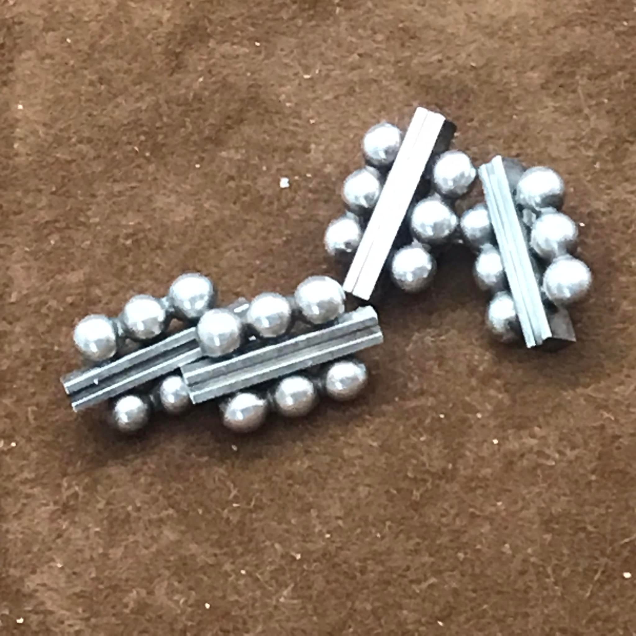 Sterling silver chained cufflinks by Georg Jensen