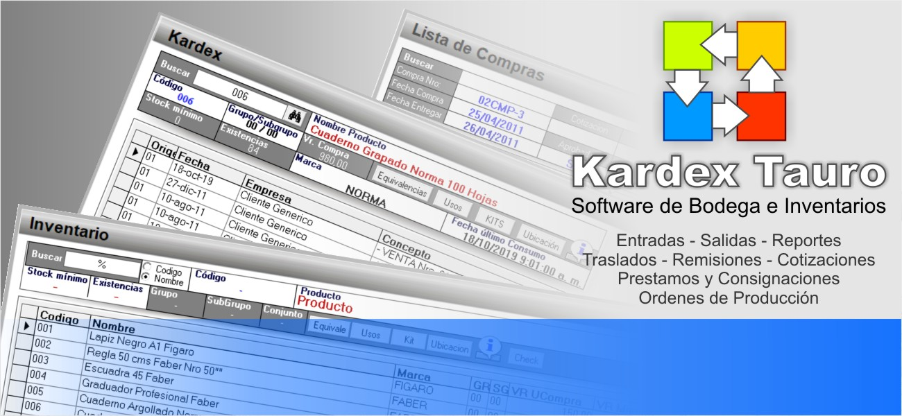Kardex Tauro - Software Inventarios Bodega y Facturacion