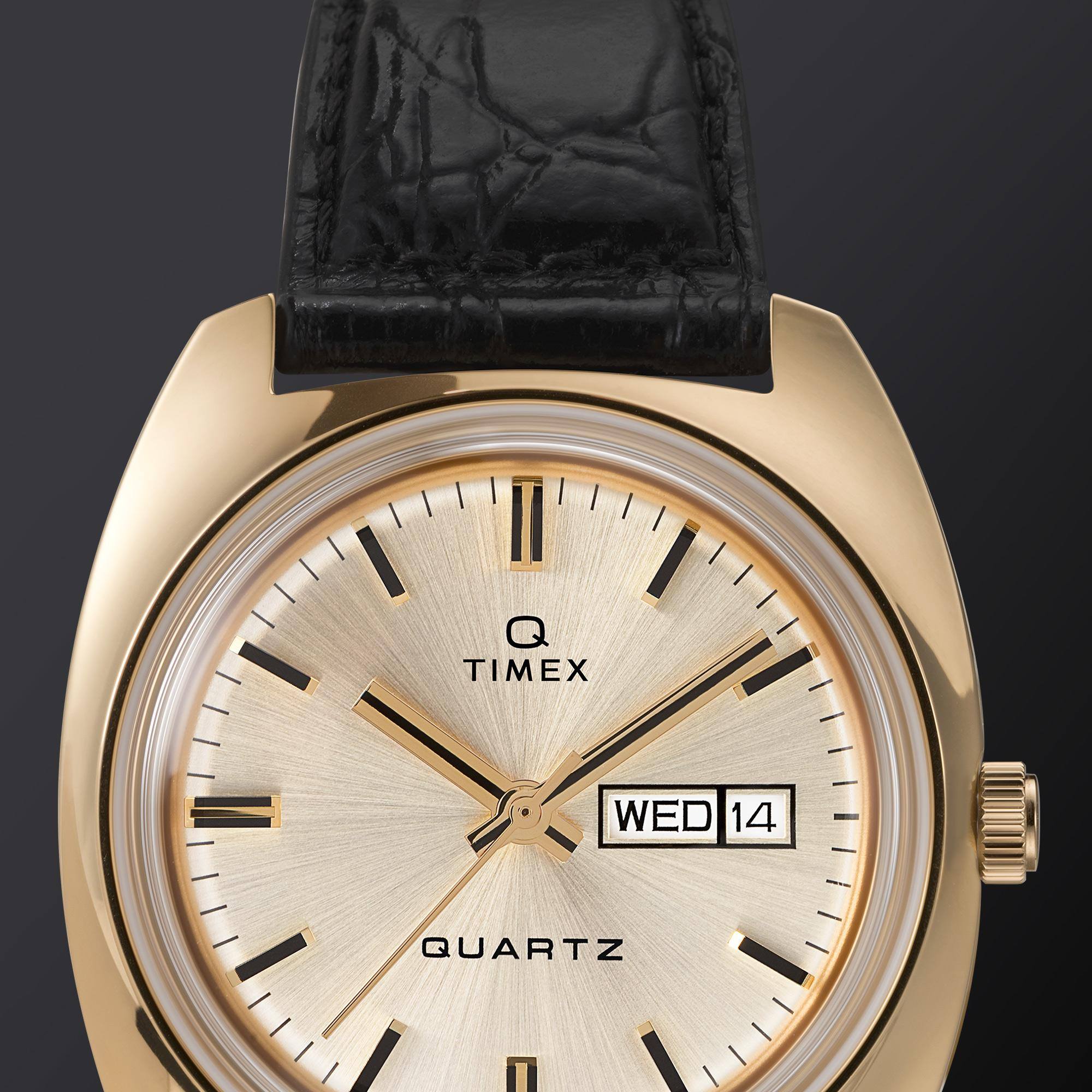 The Q Timex Marmont is a statement in retro style with a cool