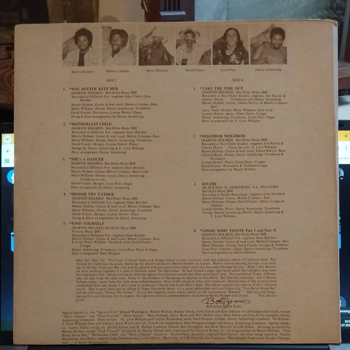 Marvin Holmes and Justice LP Honor Thy Father My Holy Grail