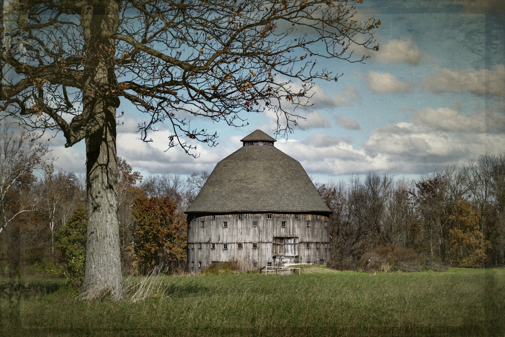 Round barn built by great-grandfather in early 1900