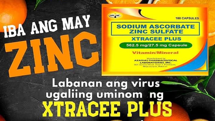 Xtracee Plus - Sodium Ascorbate 562.5mg with Zinc Sulfate 27.5mg ...