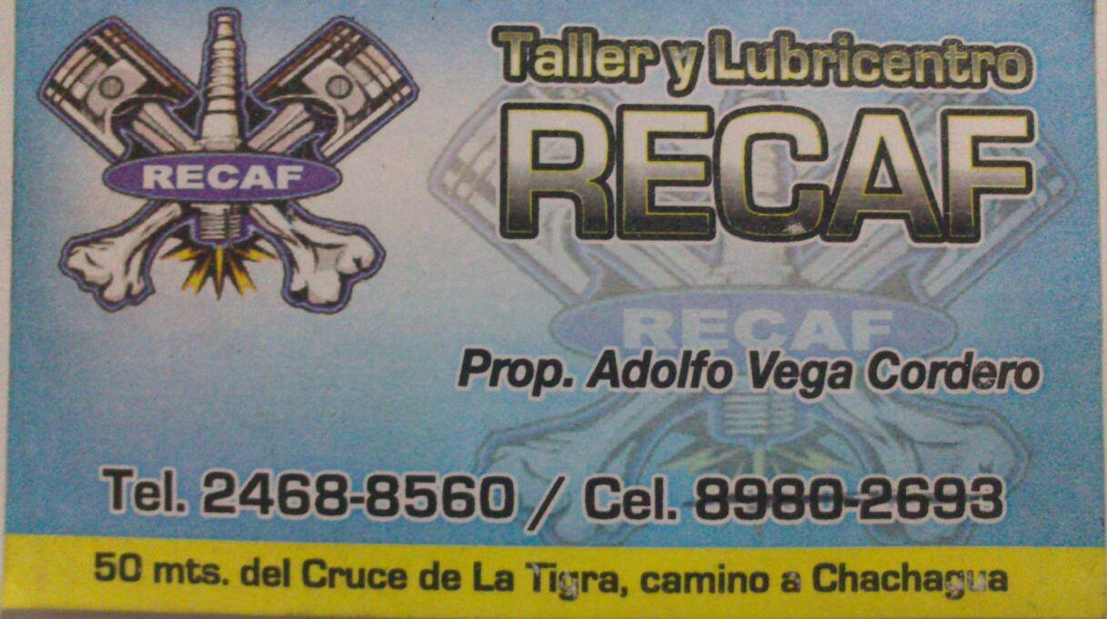 Taller y Lubricentro RECAF | San Carlos